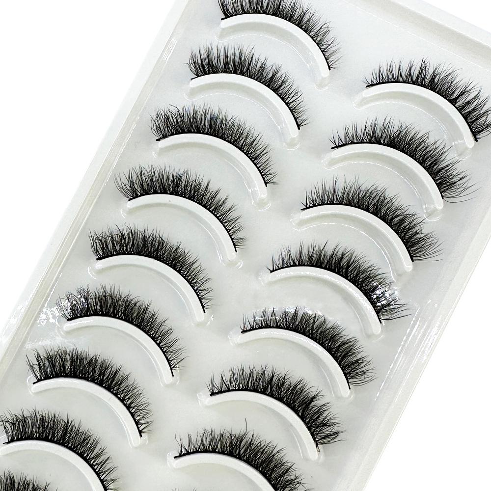 10pairs Makeup Eyelashes Soft Fluffy Lashes False Eyelashes Dramatic 3d Mink Lashes Lash Extension Make Up 3d Cilios Faux Cils