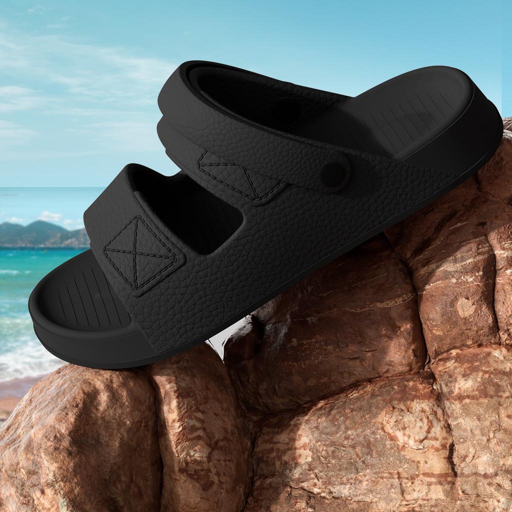 Módní Shevalues Nové sandály pro muže Protiskluzová venkovní plážová obuv Měkká podrážka Pohodlné nazouváky EVA Lehké Pánské koupelnové pantofle