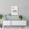 Art Panel Painting Decoration igsticker 420mm x 297mm A3 Photo Wall Hanging Wooden Frame Interior Stylish 019940 Animal Alphabet H Hippo