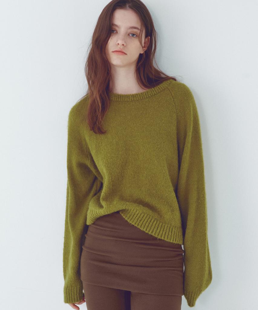CITTA Essential Alpaca Wool Round Knit_Ctk251(Olive)