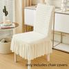 1pc Skirt Chair Cover for Dining Room Banquet Wedding Stretch Washable Seat Slipcover Home Decor Anti-dirty Elastic