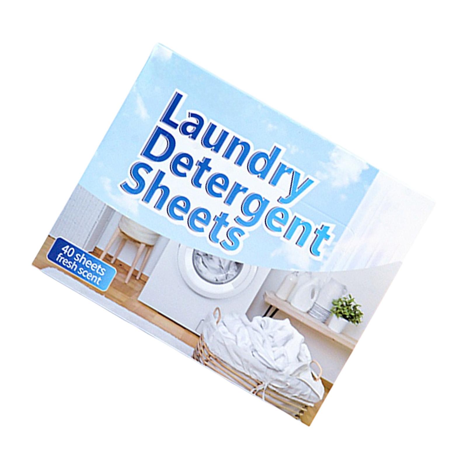 

Laundry Detergent Sheets Powerful Stain Remover Safe Friendly Water Soluble Travel Friendly For Various Washing Machine