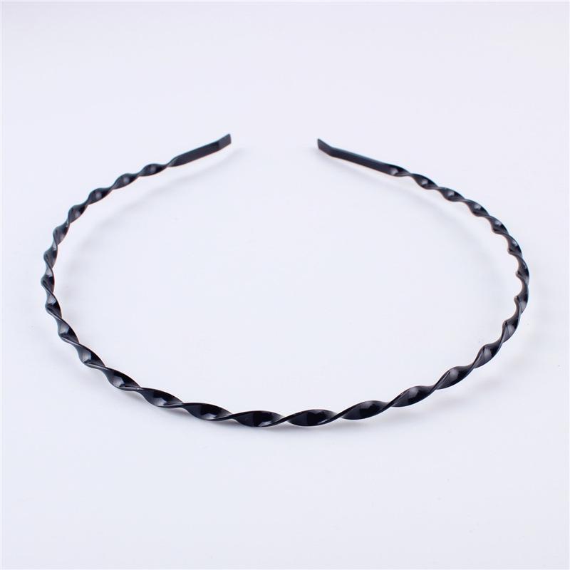 

Унисекс Спортивная повязка на голову из черной проволоки из сплава для зачесанных назад волос и умывания лица