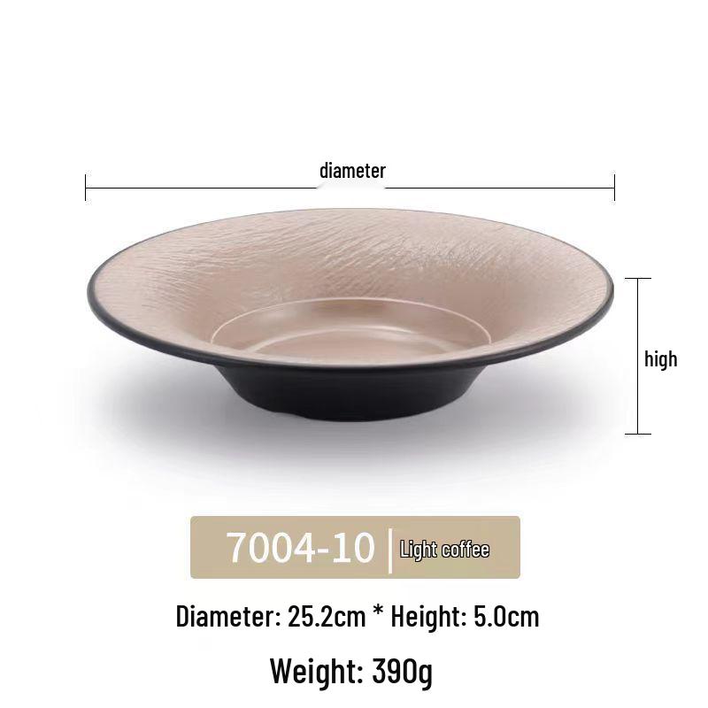 Melamine Japanese Conical Hat Bowl - Large Plastic Soup, Rice, and Noodle Bowl