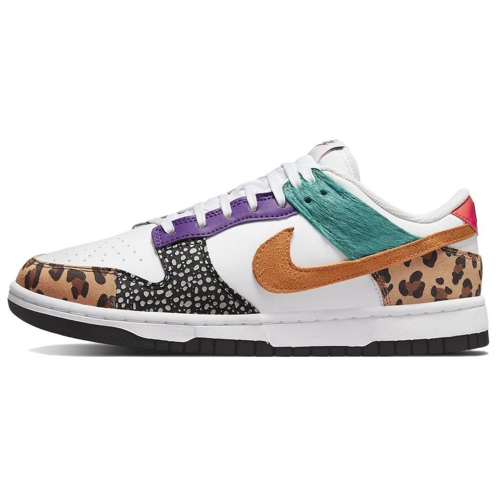 Nike Dunk Low SE Safari Mix Women Sneakers White Washed-Teal Electro-Purple DN3866-100
