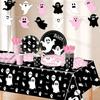 Dessert Table Paper Tableware Set with Plates Cups Napkins for Family Gathering Classroom Use and Meal Service