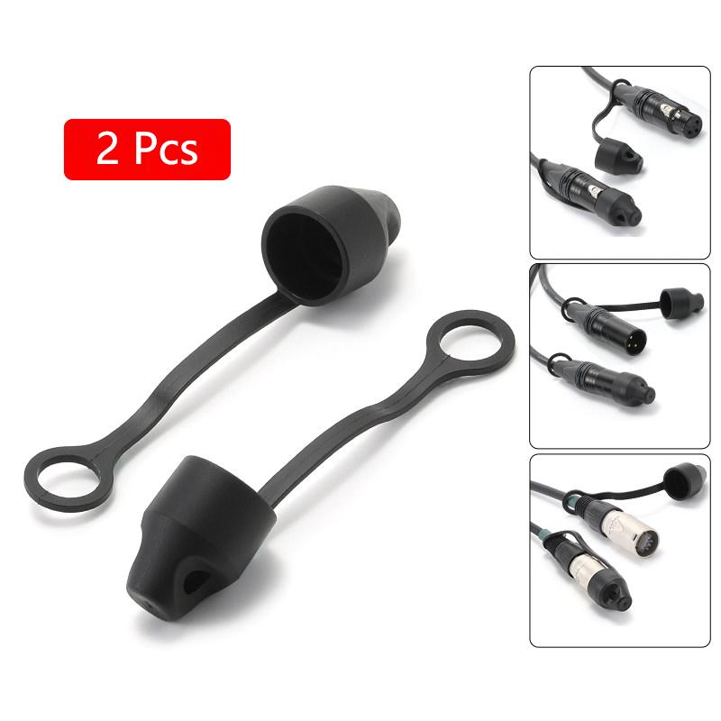 2 Pezzi Coperchio Antipolvere in Silicone Per Spine di Alimentazione Audio di Rete Connettori Speaker Xlr 6.35Mm Tappo Protettivo Impermeabile