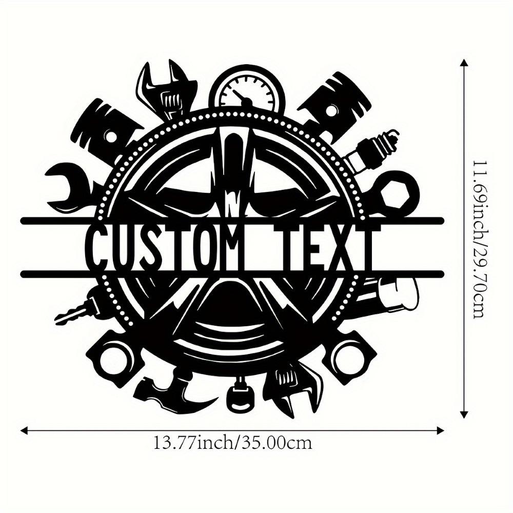 

Custom Metal Sign Car Workshop Wall Art Family Name House Number Rustic Indoor Outdoor Decor Housewarming Gift TYDZ003009