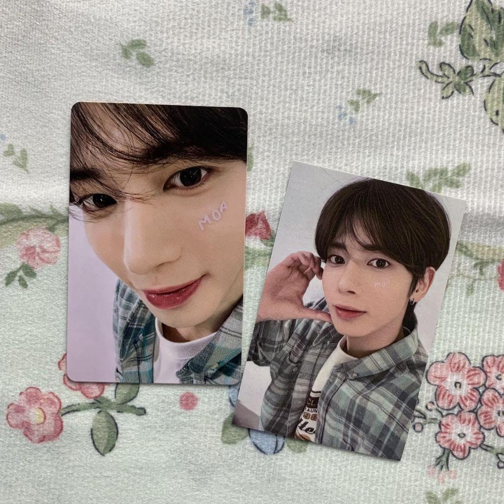 [USED] TXT FANLIVE MOAZONE Trading Cards (2 Cards) Taehyung FC Bonus Tuba