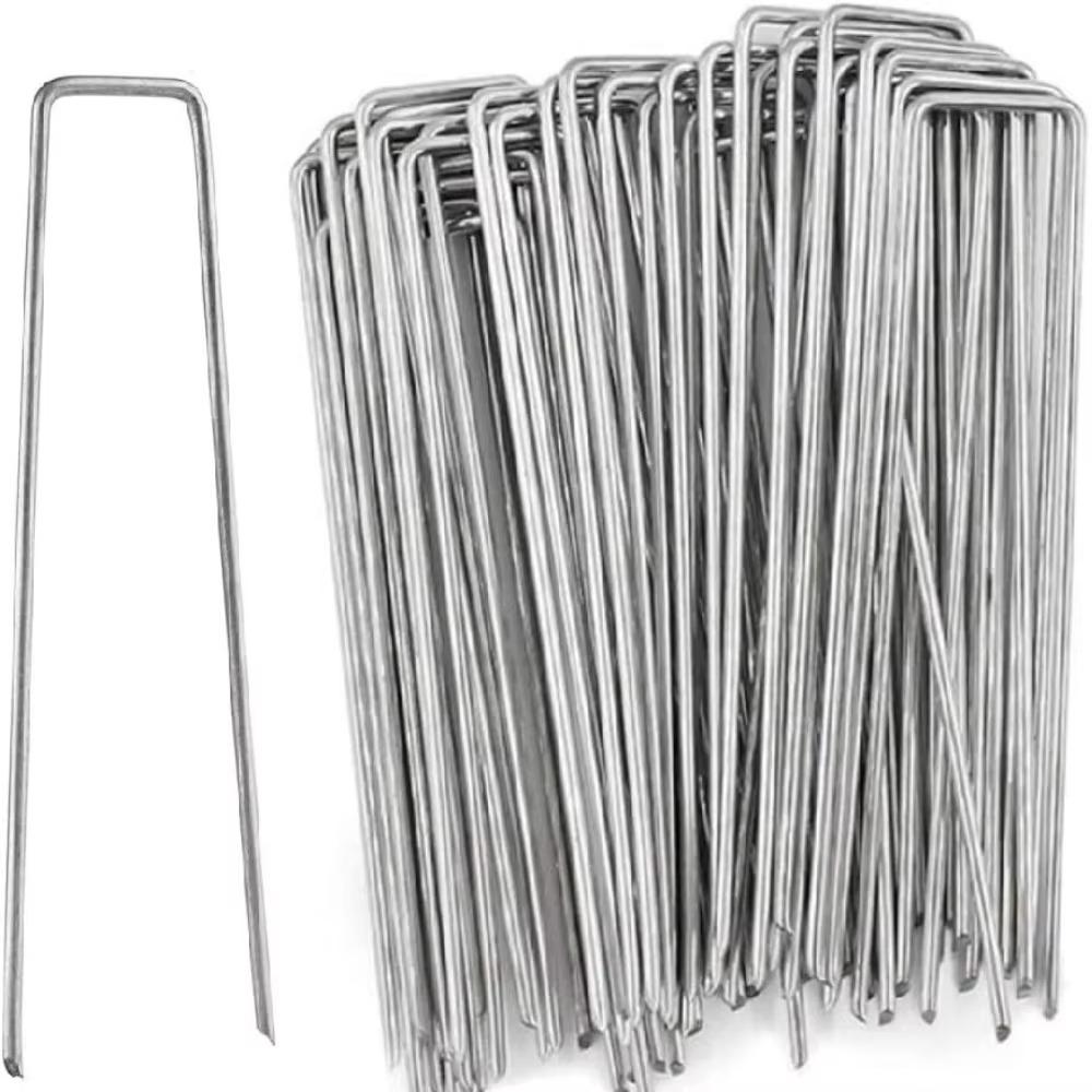 Steel Ground Pegs Heavy Duty Garden Stakes Landscaping Supplies Lawn Stakes Garden Tools