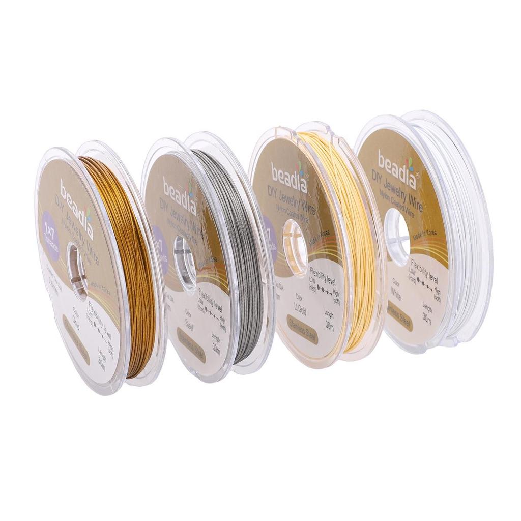 Korejský nerezový drát 304 zlaté barvy pro navlékání korálků pro DIY výrobu šperků.