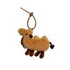 Mini Desert Camel Plush Keychain With Bell Cute Toy For Bag Decor