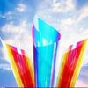 Glas Dichroitisches Heimdekor Glasaufkleber Gradueller Dekorativer Film Regenbogenfarbiger Aufkleber Fensterfolie