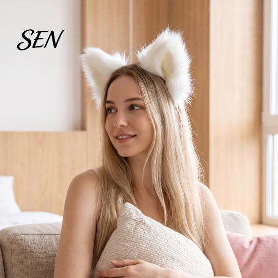 Cosplay Doplňky na Párty Nadýchané Liščí Uši Čelenka Kostým Párty, 3D Plyšové Uši Roztomilé Vlasové Obruče Doplňky, Dekorativní Čelenka Dámské Dívky