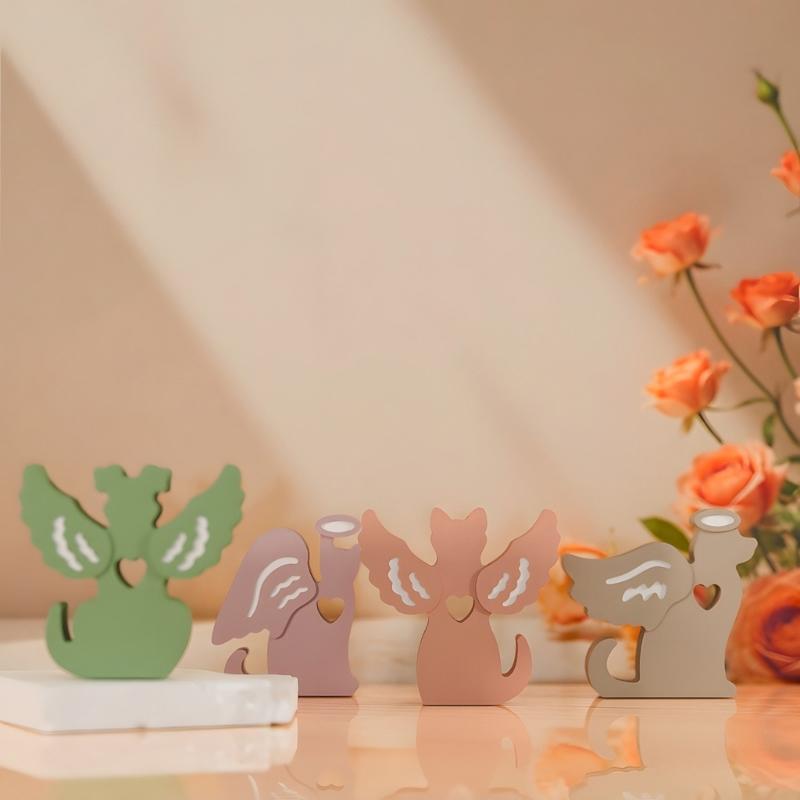 Nonstick Silicone Angel Cats Dog Mold for Crafting Ornament Candle Home Decoration Mould Unique Gift Making Molds