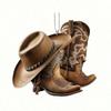 1-Piece Flat Cowboy Car Ornament - Western Charm for Rearview Mirror, Crafted with Detail, Rustic Style for Any Vehicle Interior