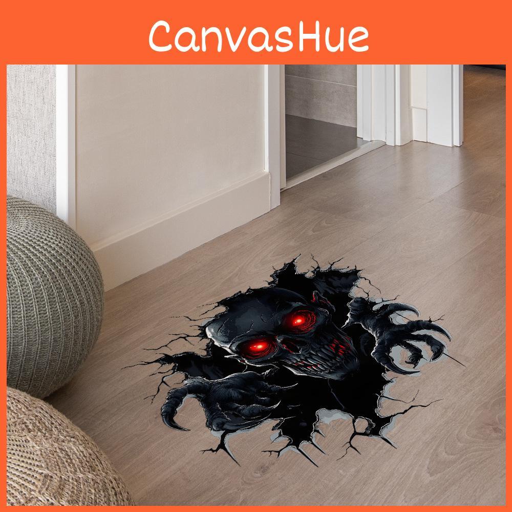 Scary Wall Halloween Breaking Skull Bedroom Living Room Home Stickers Decoration