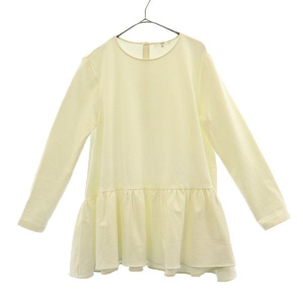 Yori Long Sleeve Tiered Gathered Blouse 38 White Women Used