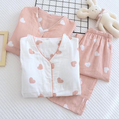 Women's Cotton Gauze Long Sleeve Pajamas - Spring/Autumn 2022 Collection