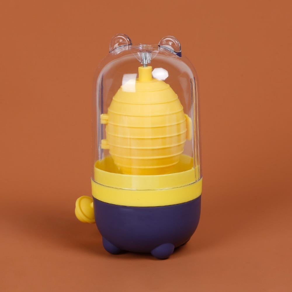 

Mix Evenly Egg Scrambler Built-in Silicone Pad Egg Spin Device Creative Manual Egg Yolk Mixer Kid жовтий