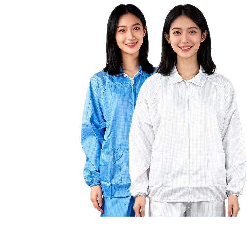 Class 1000 Cleanroom Anti-static Mesh Top Dustproof Suit, 0.5cm Static-dissipative Workwear