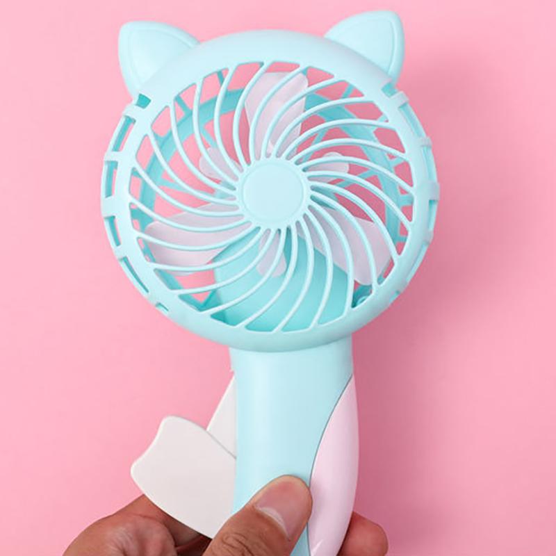 Manual Press Small Fan Hand Pressure Fan Personal Fan Handheld Cartoon Mini Portable Hand Fan For Kids Girls Women Man Outdoor