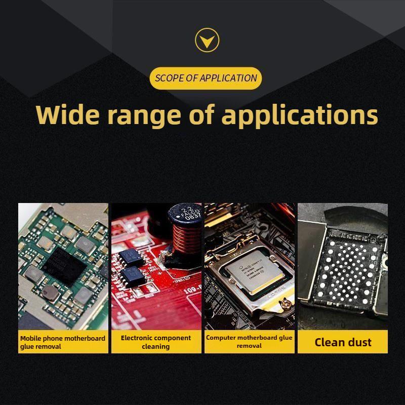 Perie sigură Placă de bază antistatică Perie de curățare PCB pentru Kit de instrumente de reparare a telefonului mobil Confort cu cap dublu