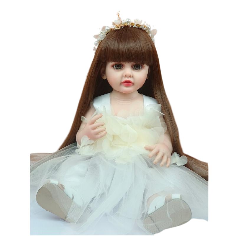 

Реалистичная кукла реборн для девочки, новорожденная, подвижная, игрушки, как живая, платье, подарки для детей