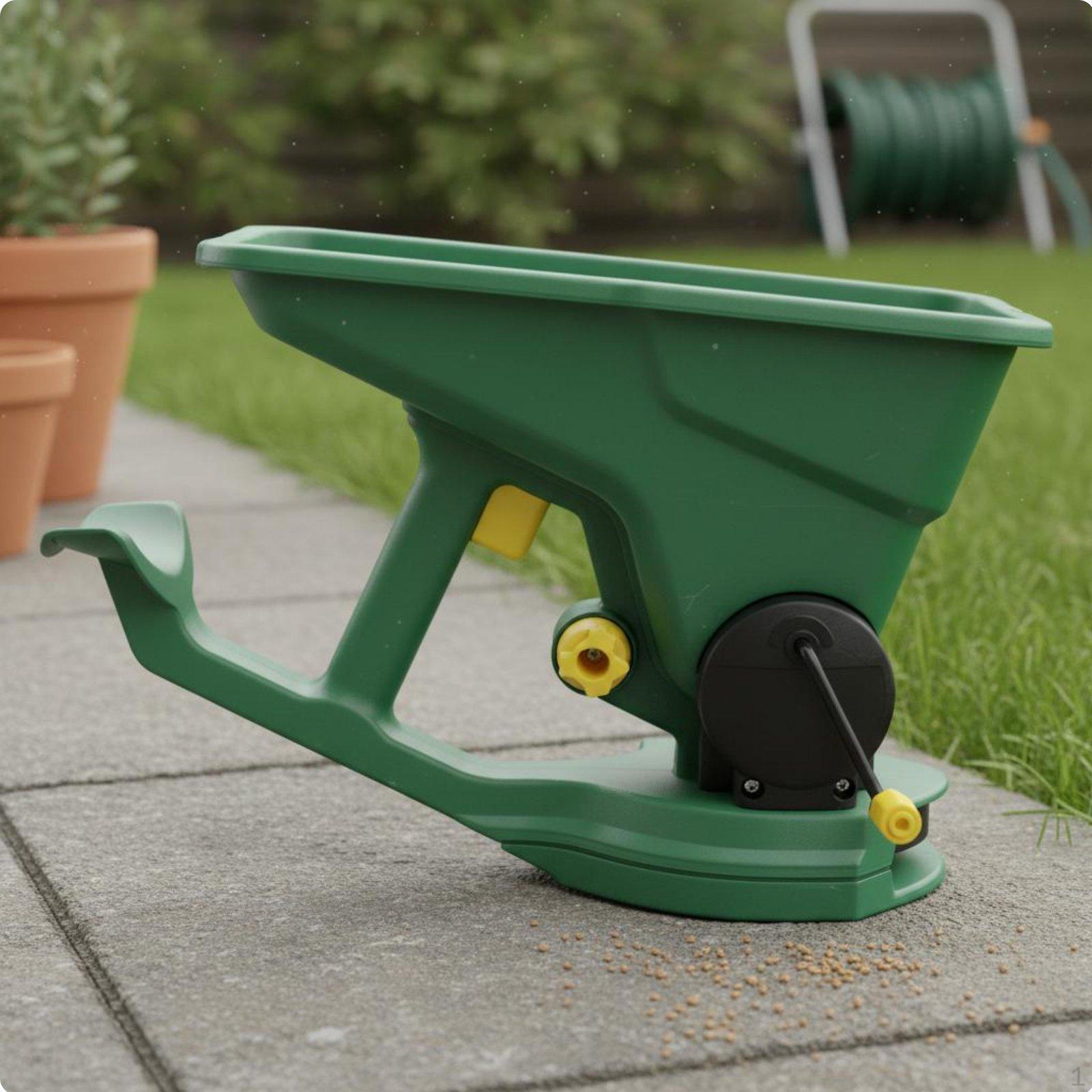 Handheld Spreader Even Spreading Portable Lawn Seeder Versatile Broadcast for