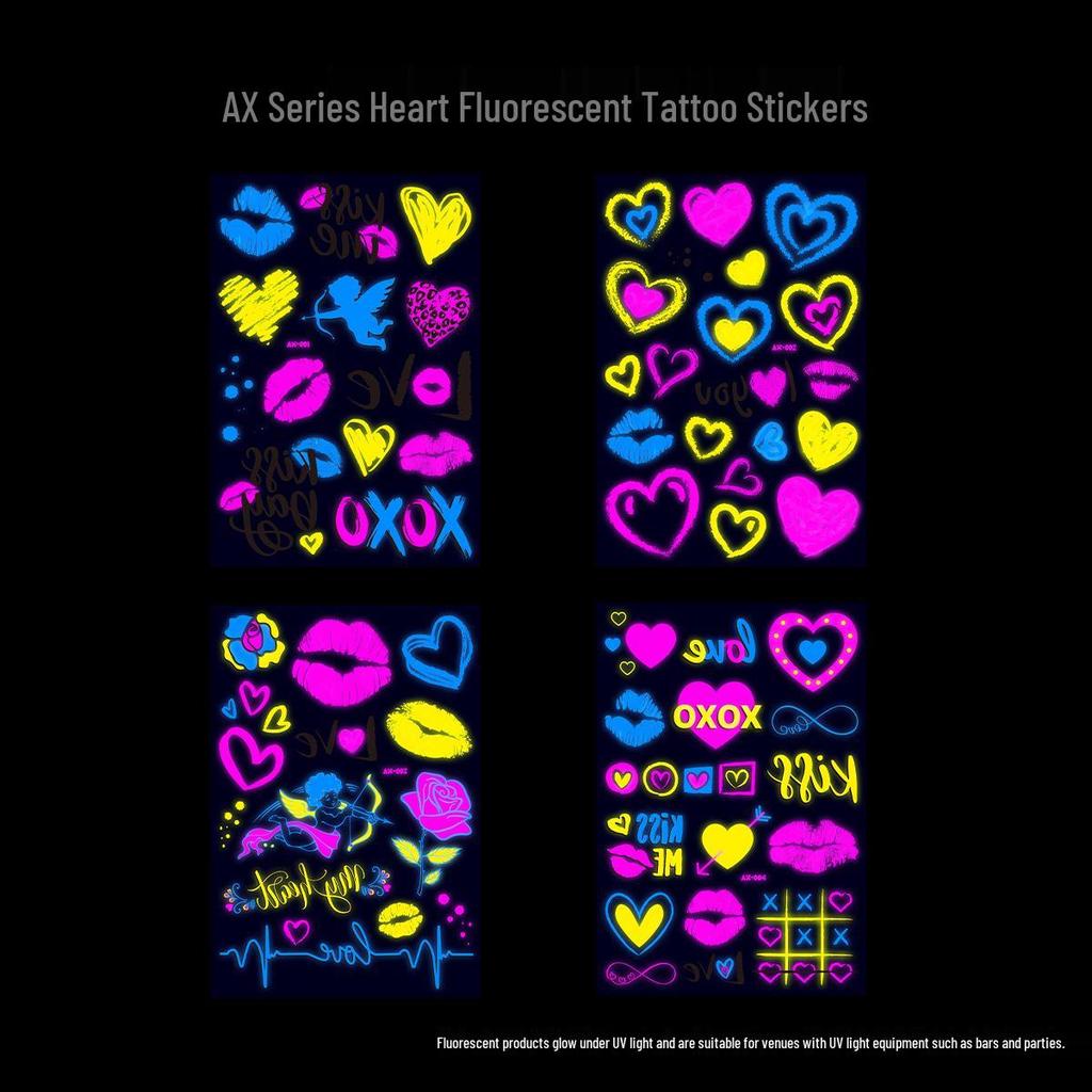 Creative Fluorescent Waterproof Full Arm and Face Tattoo Sticker