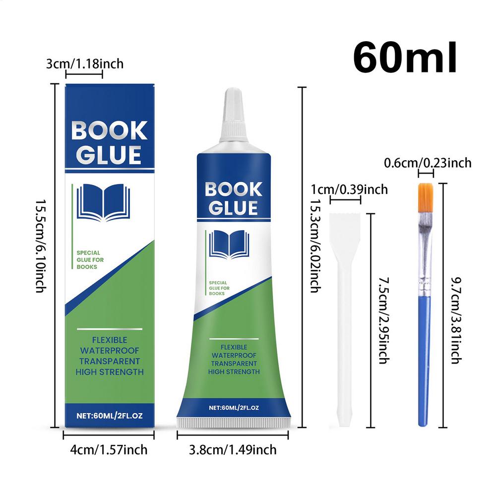 

Клей для палітурки книг 60 мл Прозорий Клей для ремонту паперових книг Гнучкий герметик DIY Паперові вироби 3D Книга Студентські канцелярські приналежності клеї