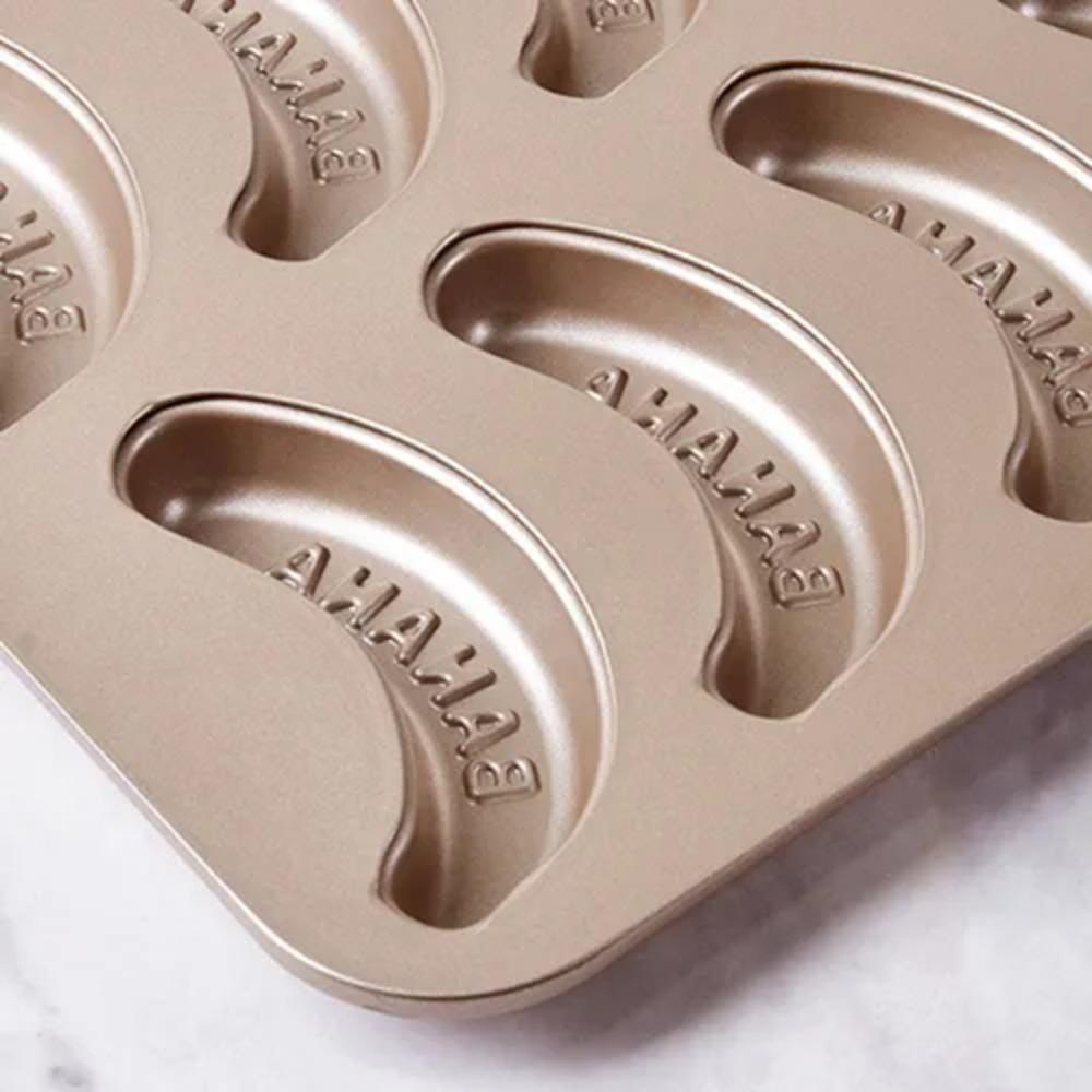 Carbon Steel Baking Pan Champagne Cake Mold Durable Banana Cake Pan  Household
