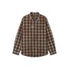 Men's Plaid Patch Pocket Embroidered Long-Sleeve Shirt