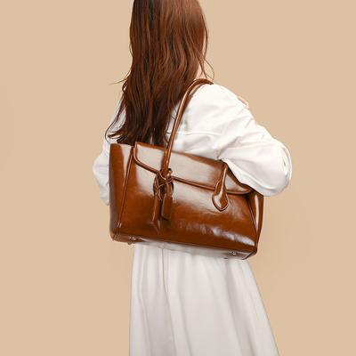 Women's Bags Large Capacity Fashion Bags Leather Face Handbags Personalized Women's Commuting Versatile Shoulder Armpit Bags