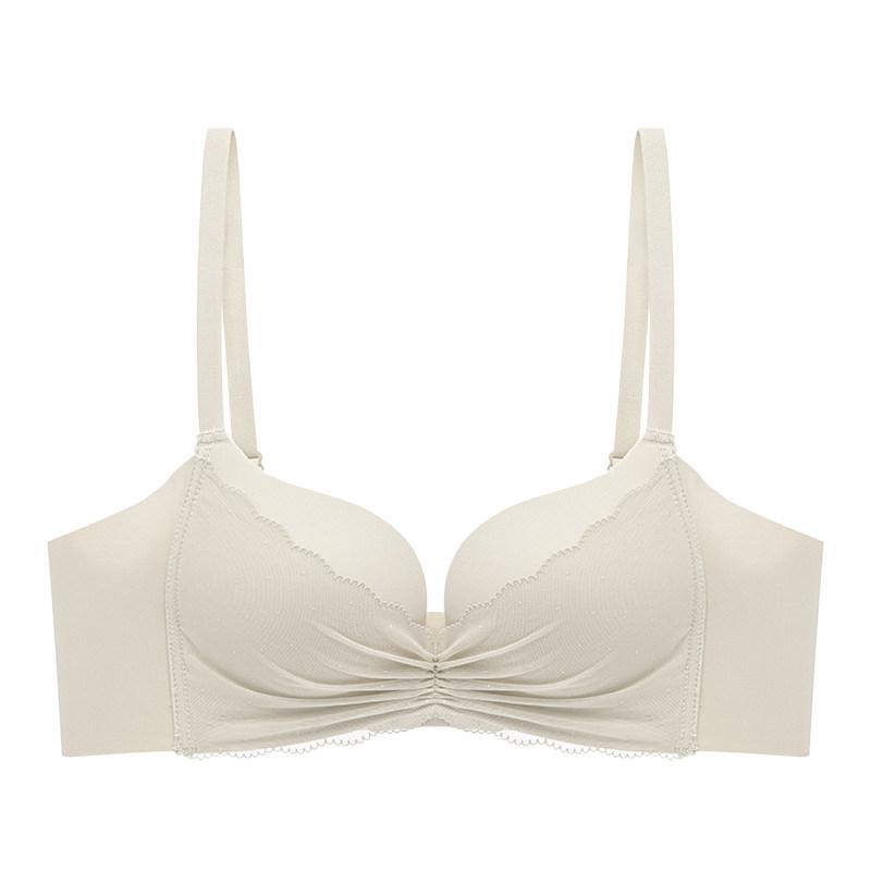 Ladies Small Bust Push Up Bra Comfort Wireless Padded Bra Gather Shaping Demi Cup Non Slip Anti-sag Seamless Lingerie UK Stock