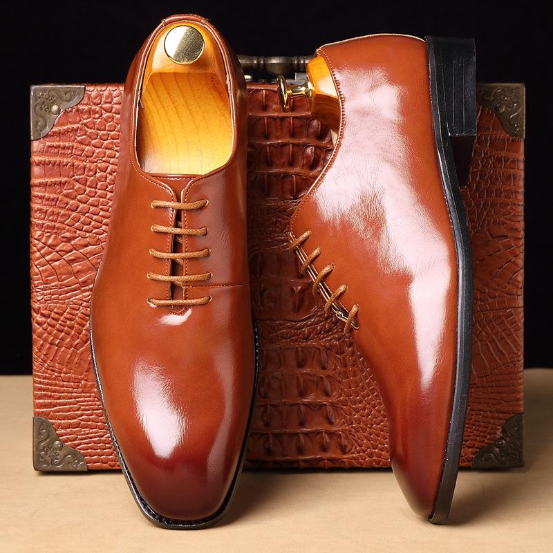 Fashion New Fashion Plus Size Men Oxford PU Leather Shoes Men's Business Dress Shoes British Wind Big Size Wedding Shoes Men 2025