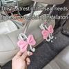 2pcs Car Hook Multi-functional Bow Creative High-end Light Luxury Beads Car Rear Seat Back Seat Hook