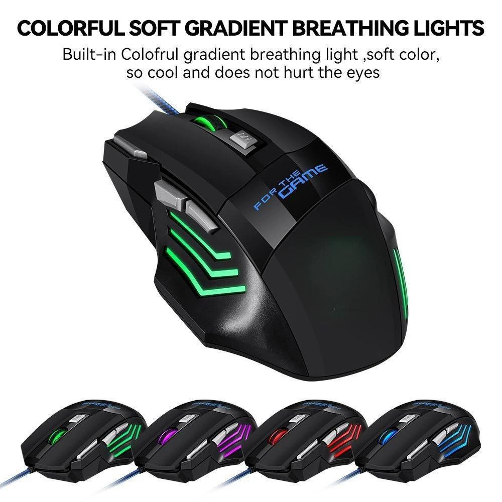 New Wired Luminous Gaming Mouse - No Double-Click Issue, Compatible with Desktop & Laptop
