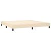 Sommier à lattes avec matelas - Crème - 200x200 cm - Tête de lit réglable - 2 places