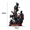 28 cm Naruto two-headed crow hall itachi hand-made anime model Uchiha itachi statue toy home desktop decoration ornaments