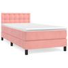VidaXL Lit à sommier tapissier avec matelas Rose 90x190 cm Velours - Modèle 3141520