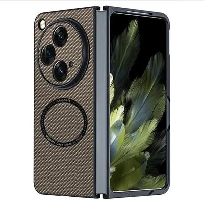 Luxusní kožené pouzdro z uhlíkových vláken pro Oppo Find N3 Kryt bezdrátového nabíjení pro Find N3 N2 Flip Protection pouzdra na telefon