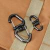Spring Clip Key Hook Buckle Belt Key Holder Carabiner Hook with Lock 360 Degree Rotation S Shape Carabiner Keychain Clip