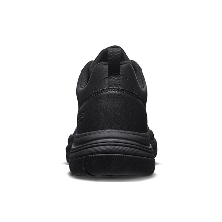 Skechers Expected Men Black Leather Casual Shoes 66418-BLK