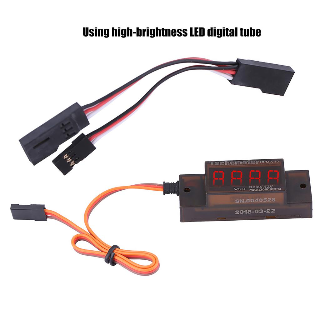 ignition tachometer, digital meter RC accessory with additional automatic detection function for petrol and gas engines