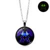 Luminous Twelve Constellations Time Retro Jewelry Student Couple Birthday Gift Pendant Necklace