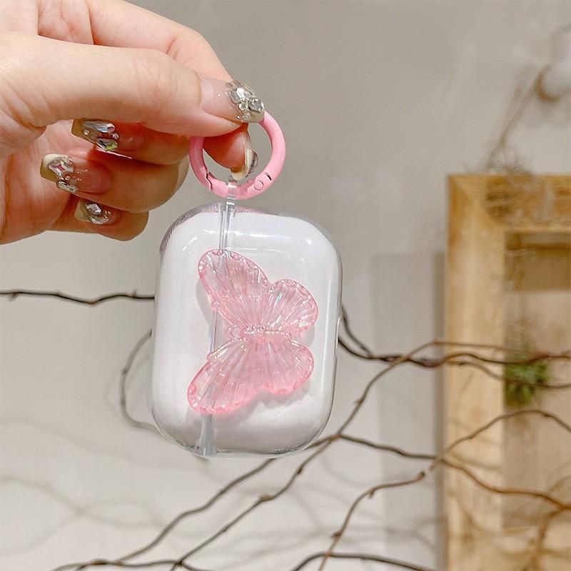 

Airpods1/2nd Generation Transparent Bluetooth Earphone Case Protective Cover Pro Butterfly 3rd Mountain Climbing Buckle Simple Women s Style AirPods pro2