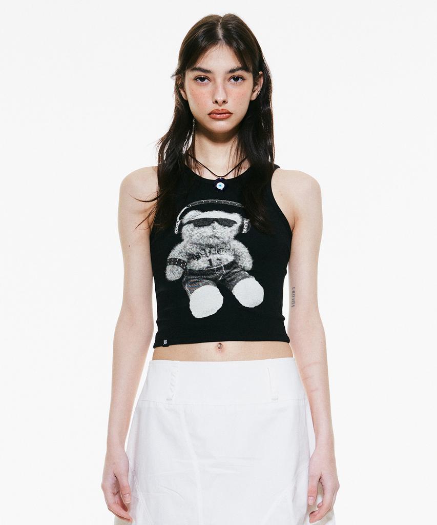 BADEE Bear Sleeveless Black