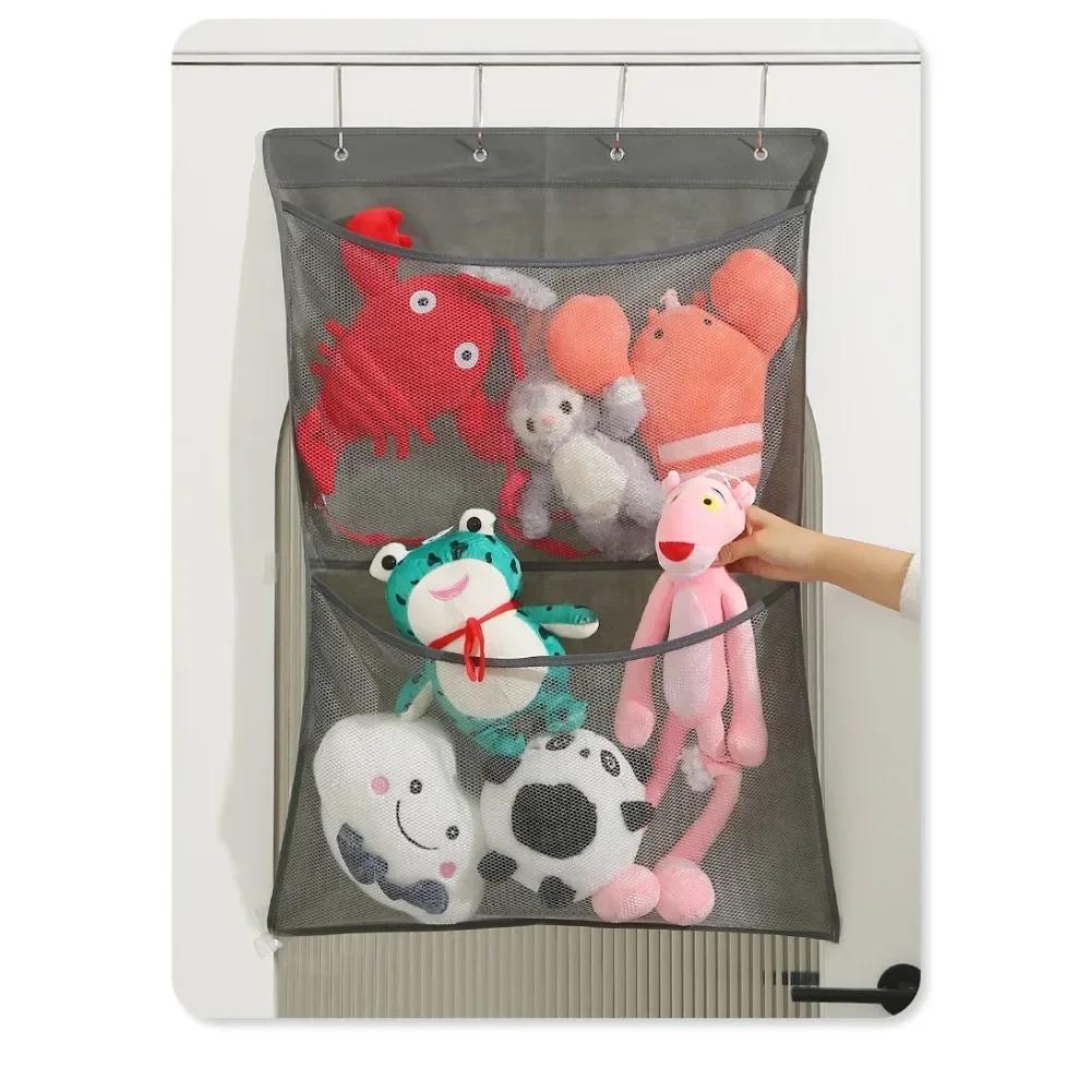 Storage Hanging Bag Over The Door Organizer for Stuffies Baby Toys Storage Toy Plush/Hammock Hanging Storage Net Bag