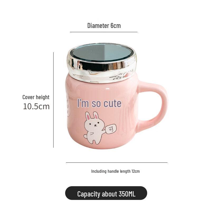 ZISIZ Ceramic Mug with Mirror Lid